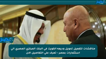 مناقشات لتفعيل تحويل وديعة الكويت في البنك المركزي المصري إلى استثمارات بمصر – تعرف على التفاصيل الآن